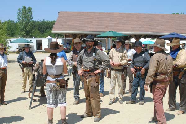 Appaloosa Amy reading the scenario.