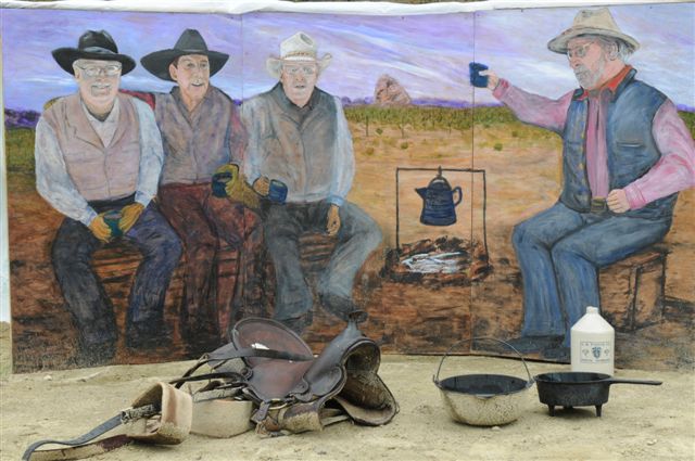 Mural painted by Tick Ridge.  Know them cowpokes?